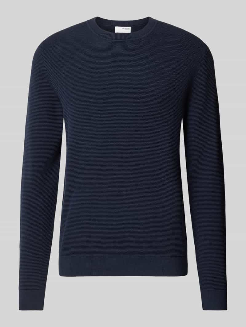 Selected Homme Gebreide pullover met ribboorden, model 'ROSS'