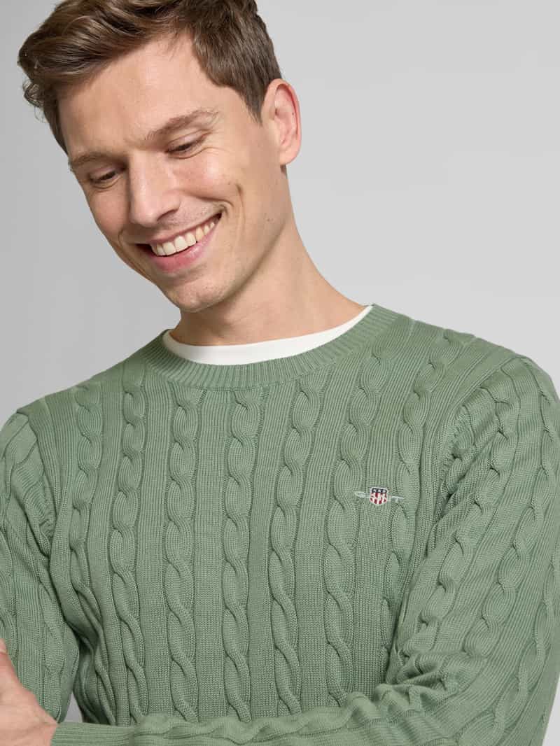 Gant Gebreide pullover met ronde hals