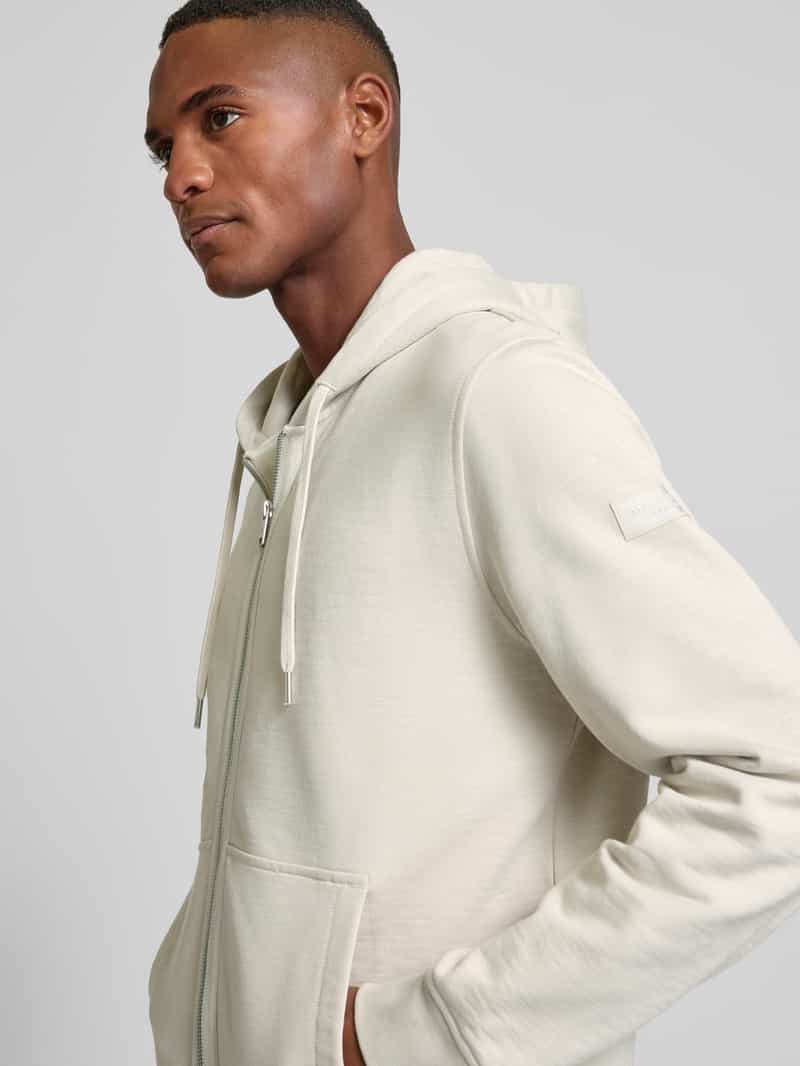 Marc O'Polo Regular fit sweatjack van puur katoen met tweewegsritssluiting