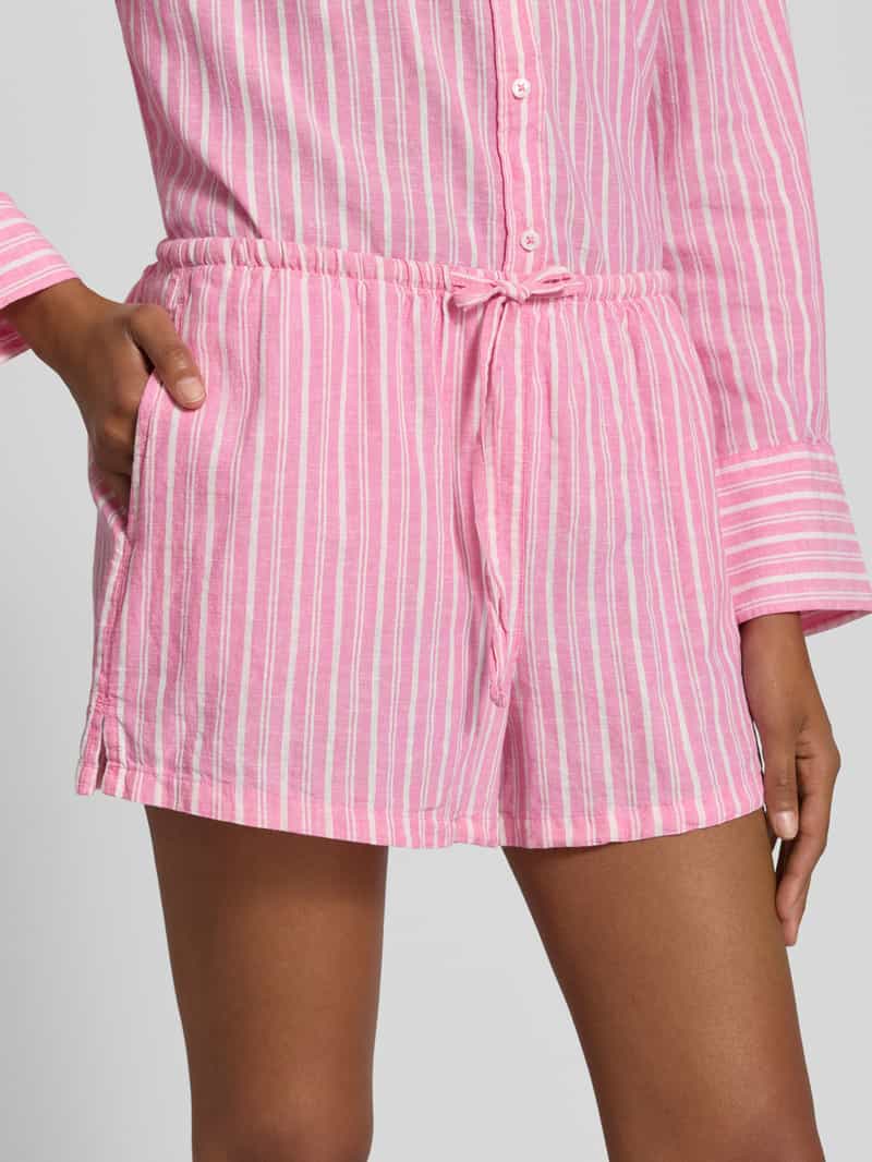 Gina Tricot Korte relaxed fit linnen broek met tunnelkoord