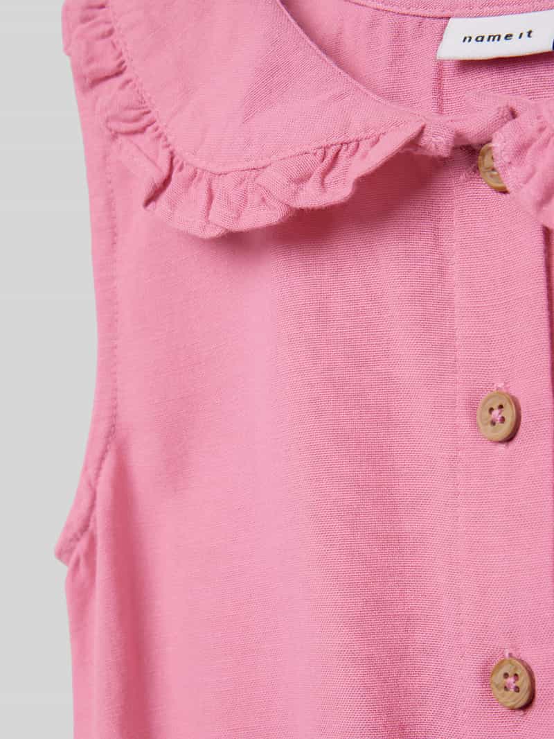 name it Mini-jurk met korte knoopsluiting