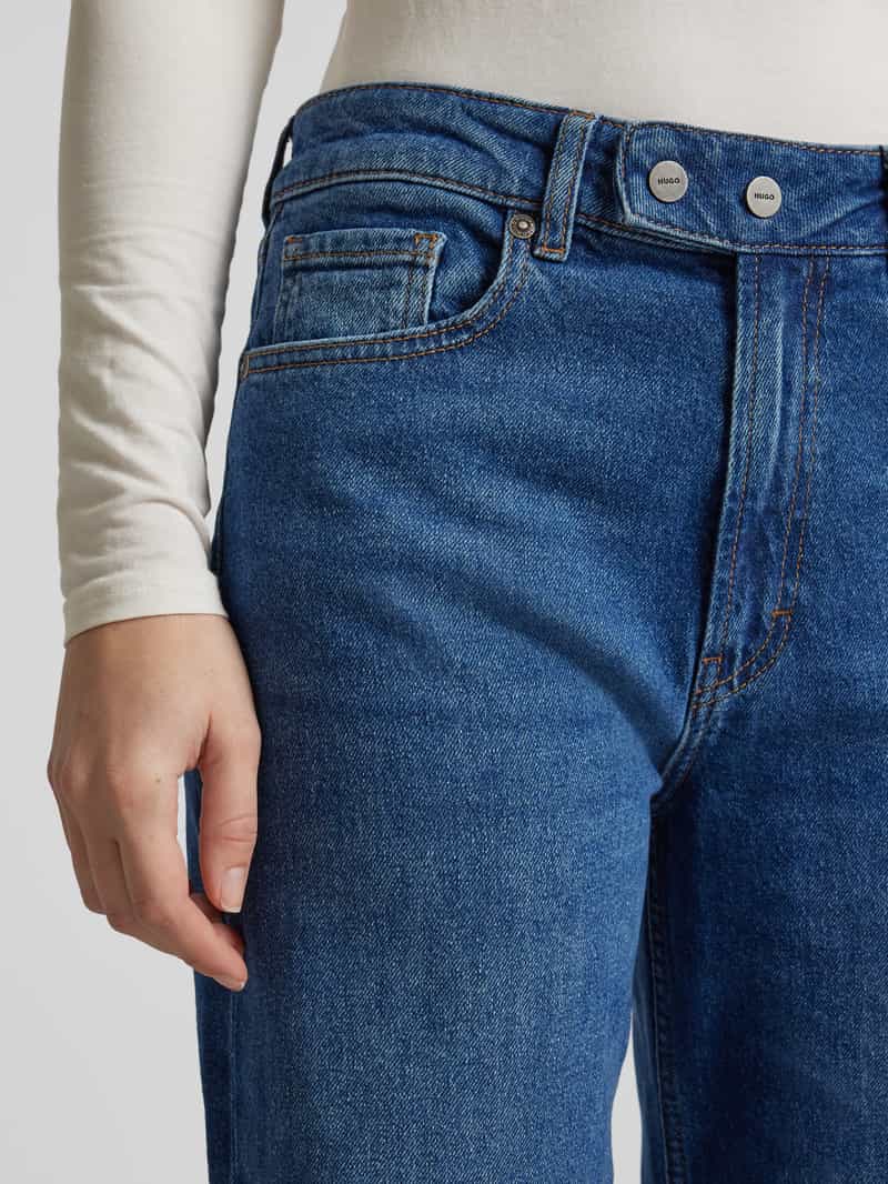 HUGO Loose fit jeans van viscose in 5-pocketmodel