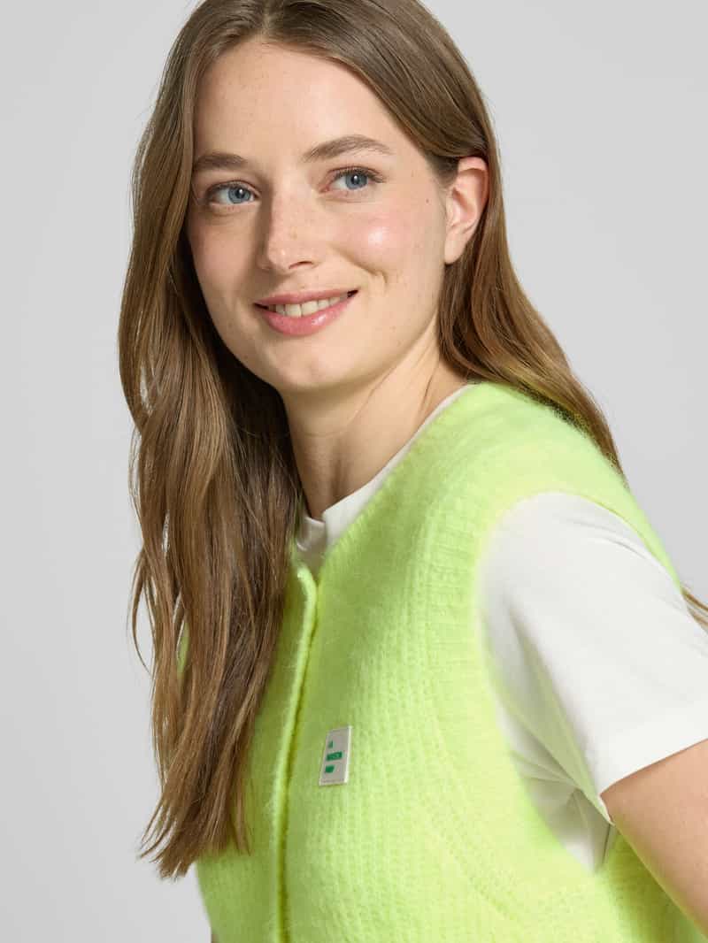 American vintage Gebreide gilet met labelbadge model 'EAST'