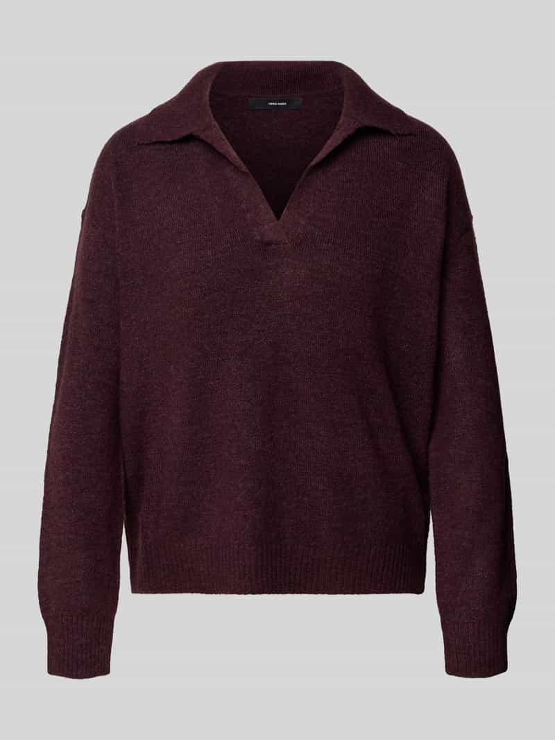 Vero Moda Regular fit gebreide pullover met overhemdkraag model 'LEFILE'
