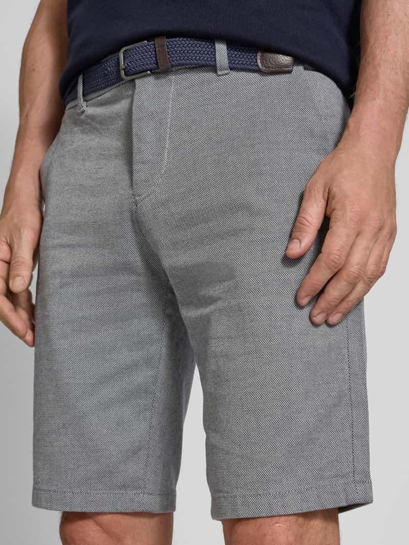 Tom Tailor Slim fit bermuda van een mix van katoen en elastaan