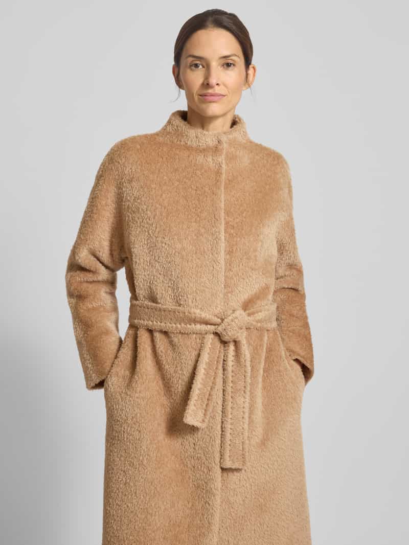 Max Mara Studio Lange wollen jas van alpacamix model 'FERITO'