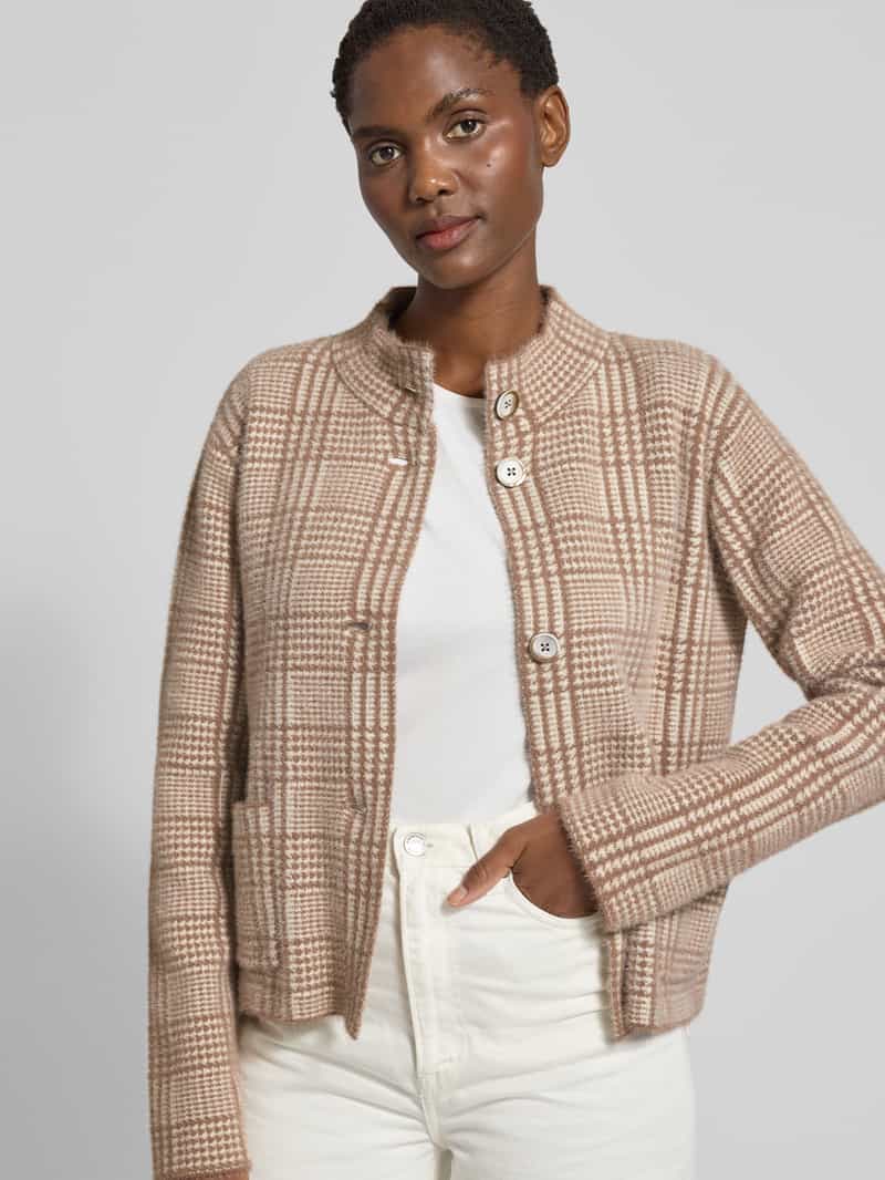 WHITE LABEL Gebreid vest met opstaande kraag