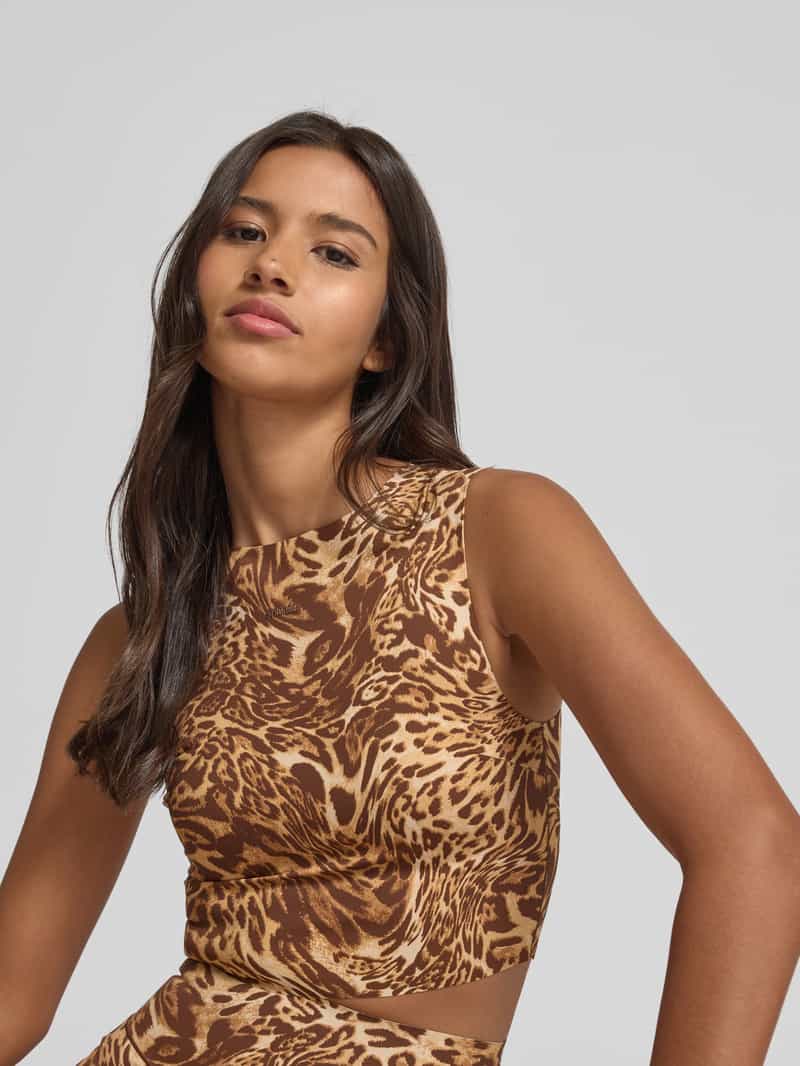 Stronger Korte top met labelprint