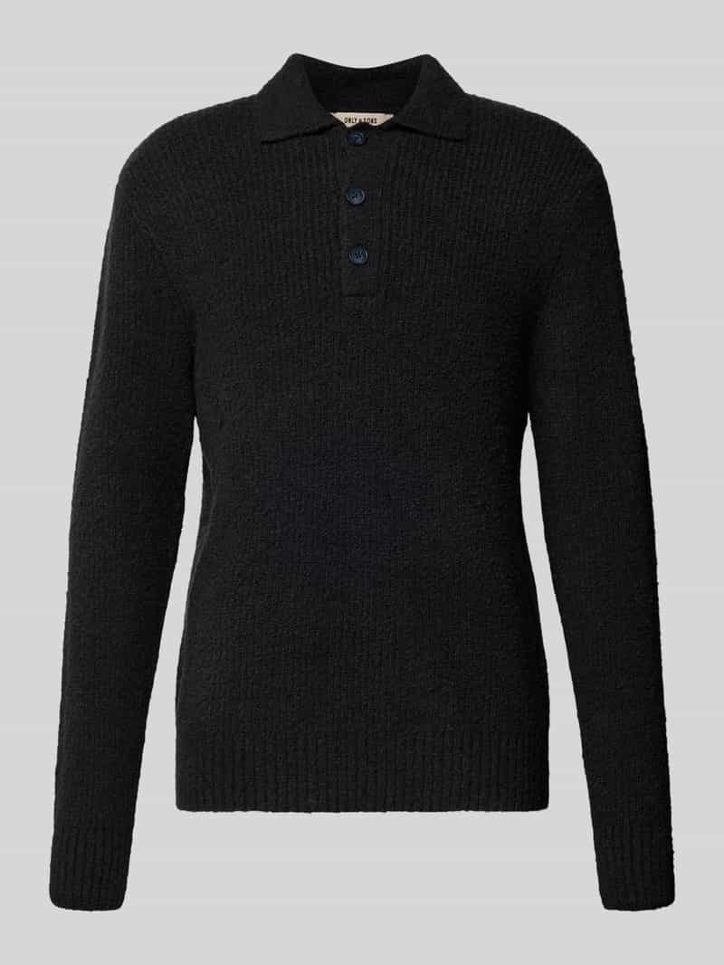 Only & Sons Relaxed fit gebreide polo van katoenmix model 'DALE LIFE'