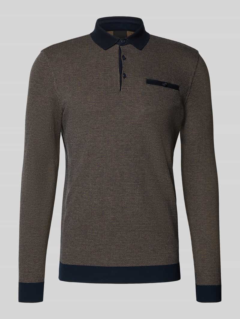 Bugatti Slim fit poloshirt met labeldetail