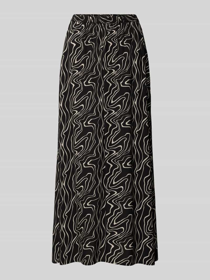Uitlopende maxirok van pure viscose model 'EASY JOY'