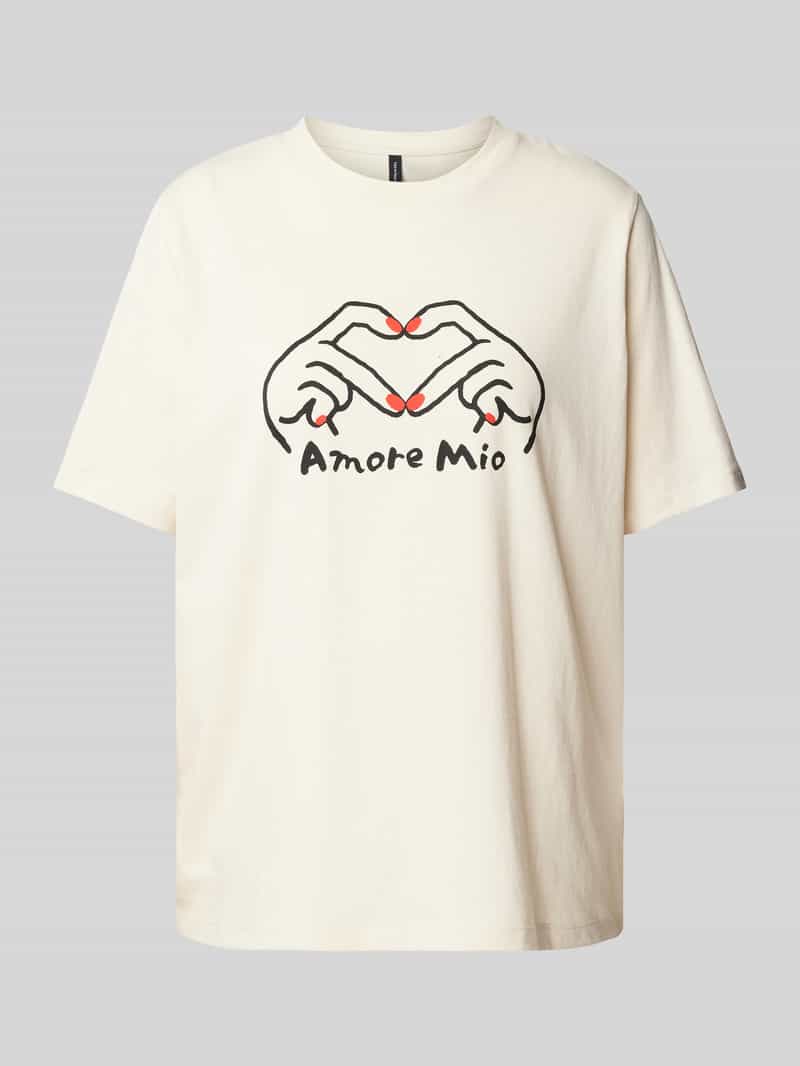 Vero Moda Loose fit T-shirt met statementprint model 'VALERIE'