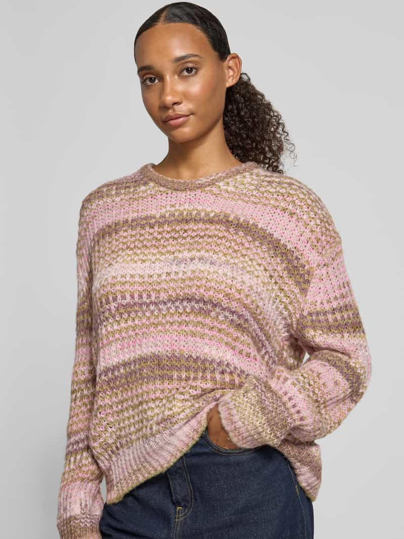 JJXX Gebreide pullover met ronde hals model 'SIMONE' roze, foto 4