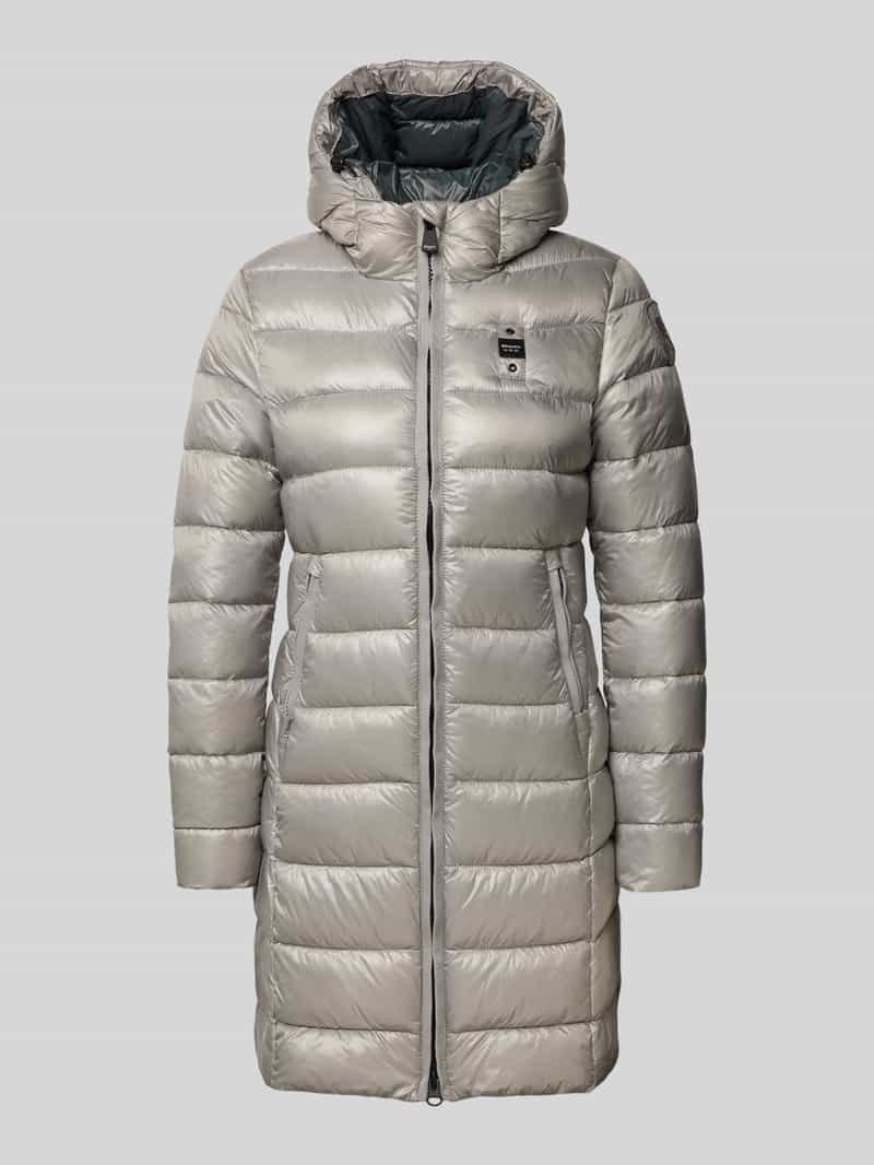 Blauer Usa Gewatteerde lange jas met Sorona -vulling model 'Adelaide'