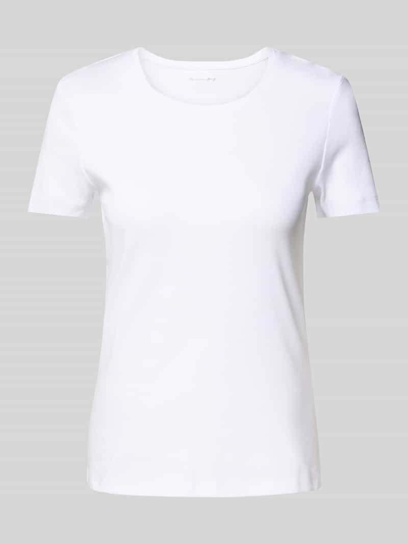Christian Berg Woman T-shirt met geribde ronde hals