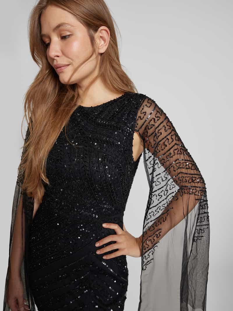 Lace & Beads Avondjurk met trompetmouwen