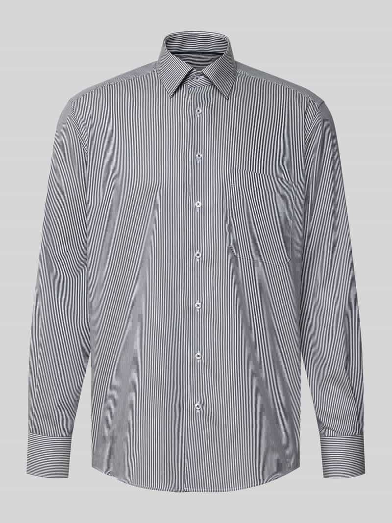 Eterna Comfort fit zakelijk overhemd van katoen met kentkraag