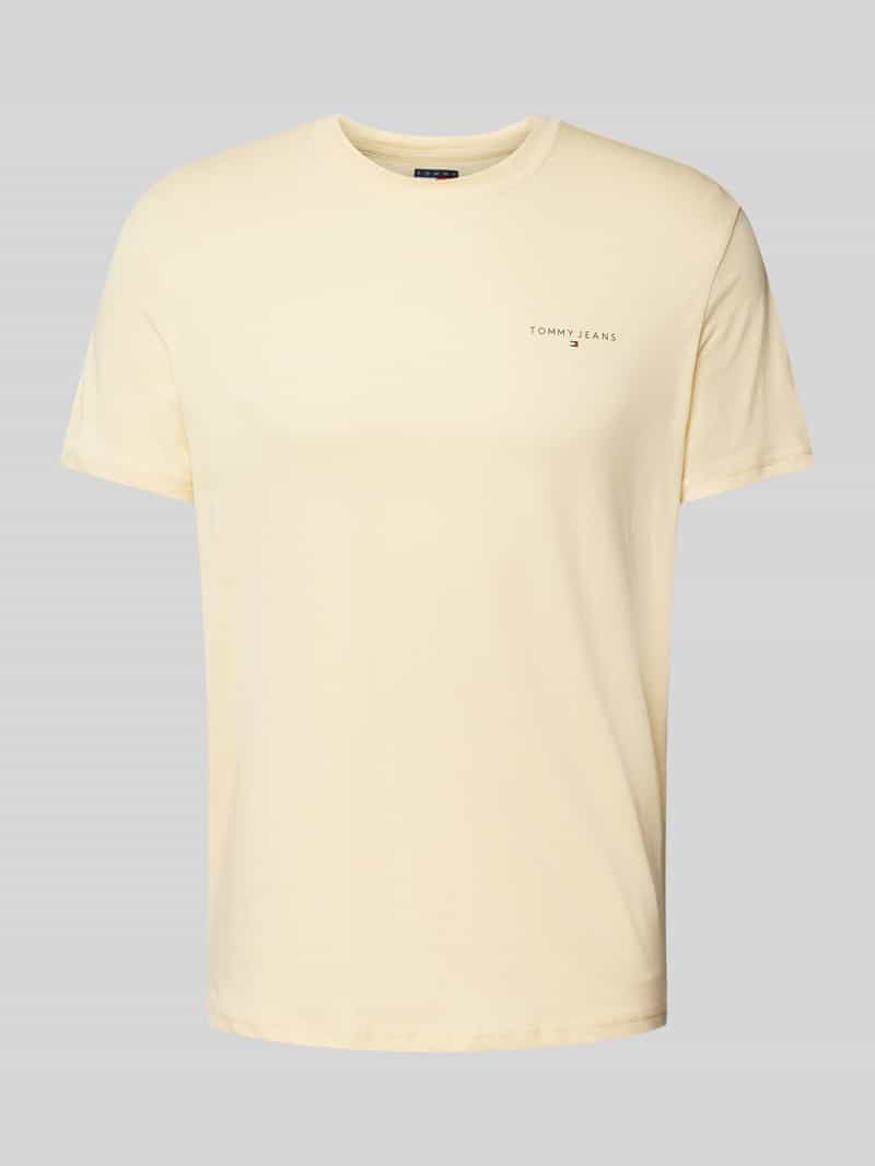 Tommy Jeans Regular fit T-shirt van puur katoen met labelprint