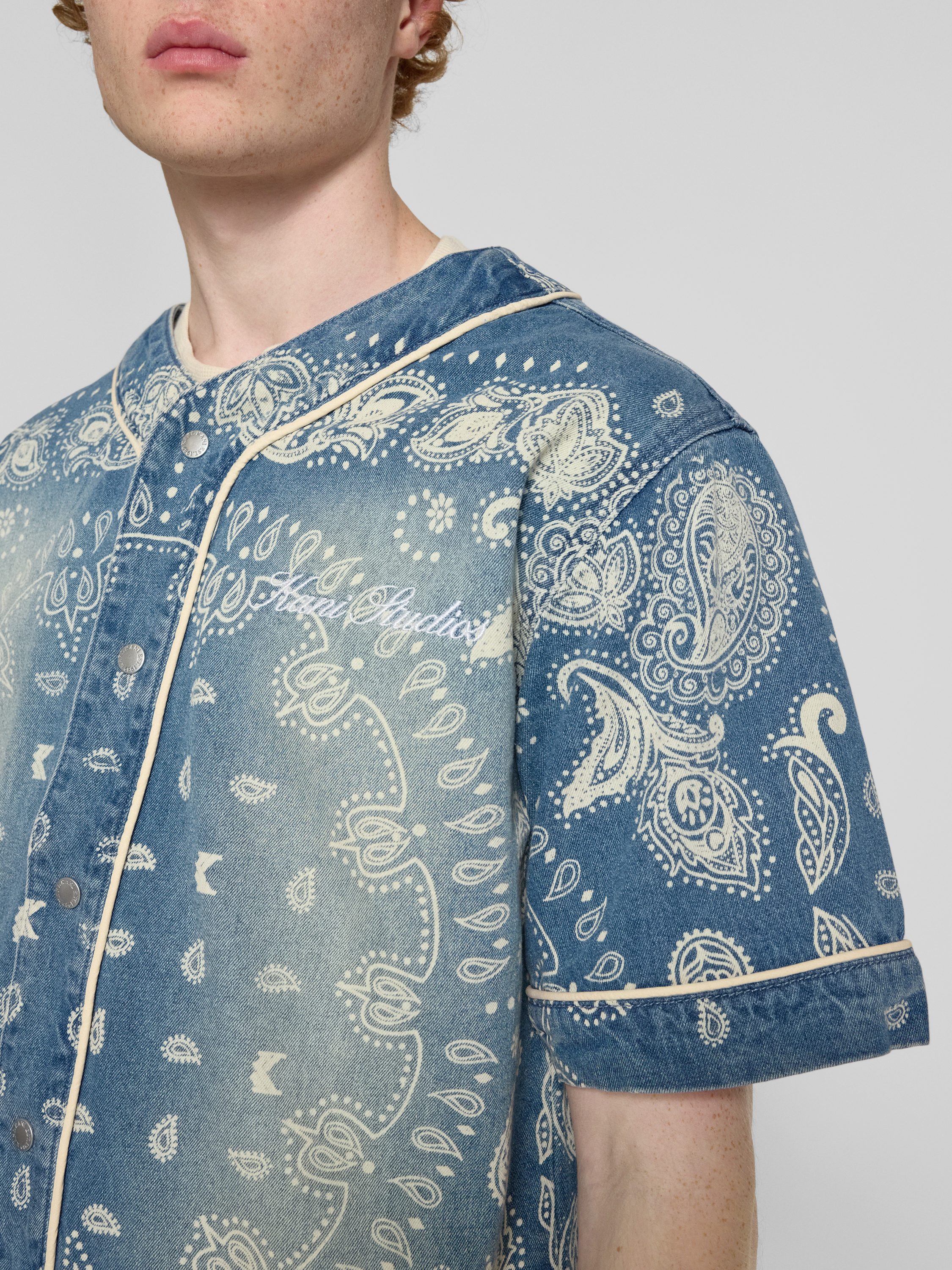 Karl Kani Jeansoverhemd met labelstitching