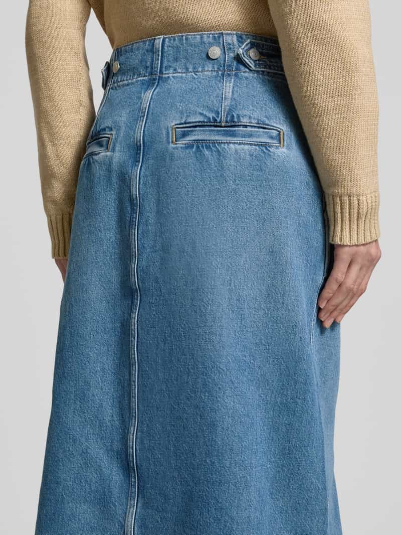 Polo Ralph Lauren Jeansrok met doorknoopsluiting