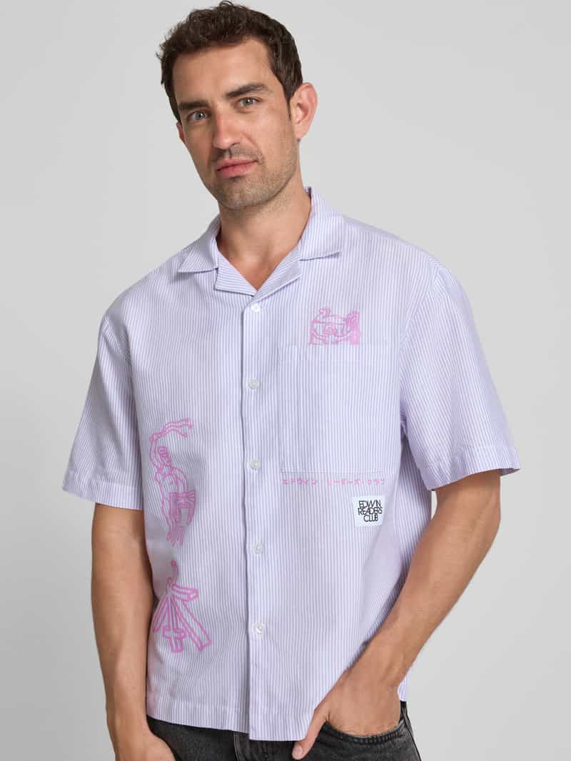 Edwin Regular fit vrijetijdsoverhemd met labeldetail