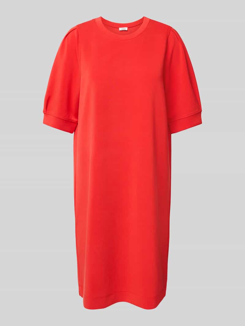 s.Oliver RED LABEL Regular fit scuba jurk met pofmouwen