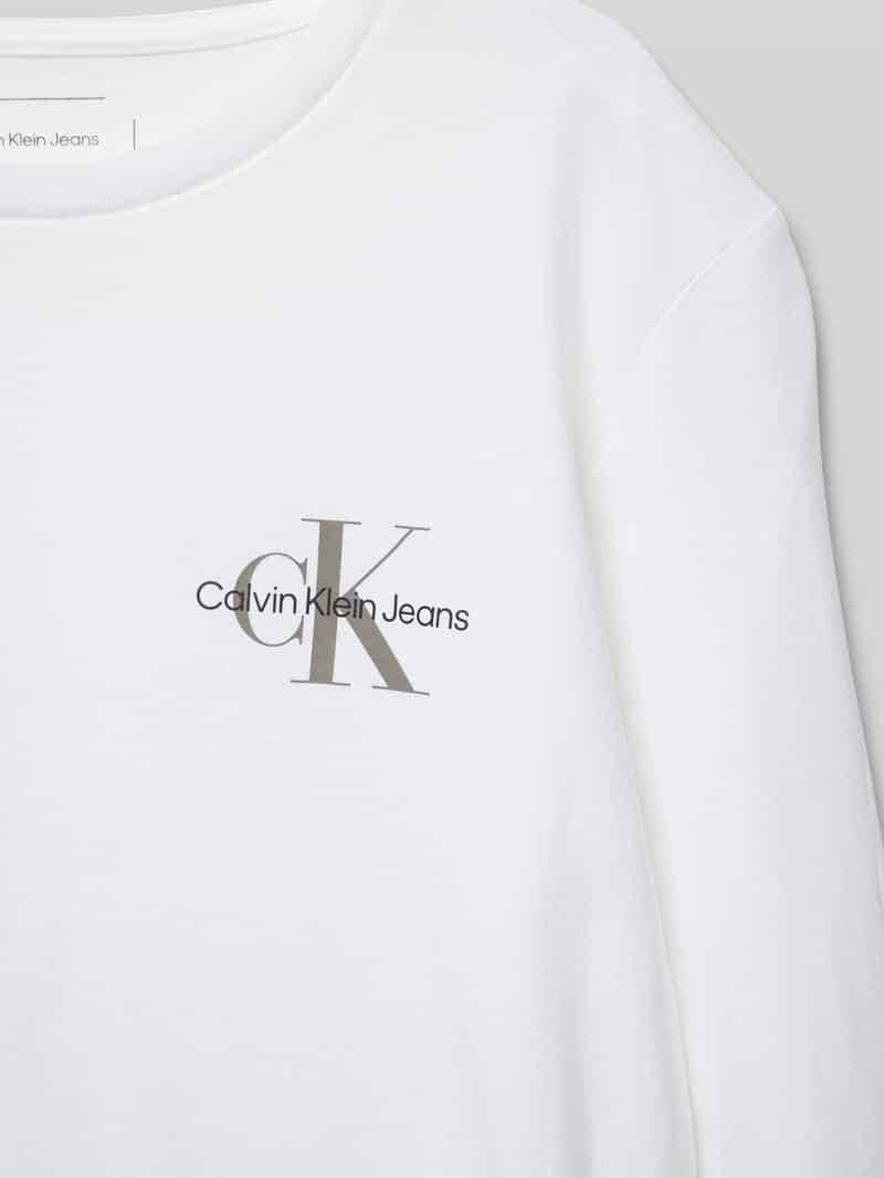 Calvin Klein Jeans Shirt met lange mouwen en labelprint