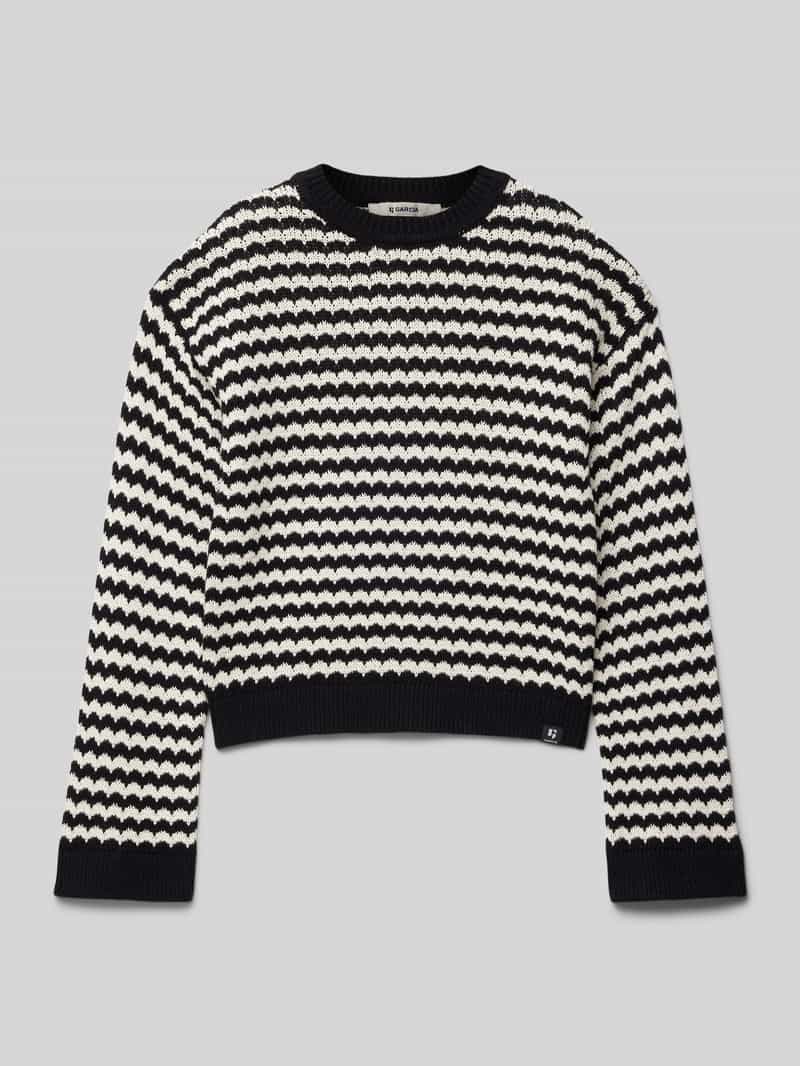 Garcia Gebreide pullover met ribboorden