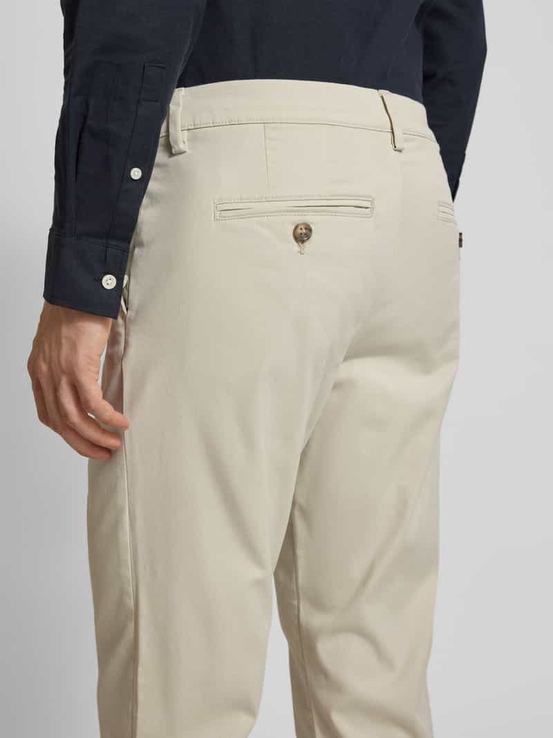 Selected slim fit chino van katoenmix model 'MILES' moonstruck, foto 5