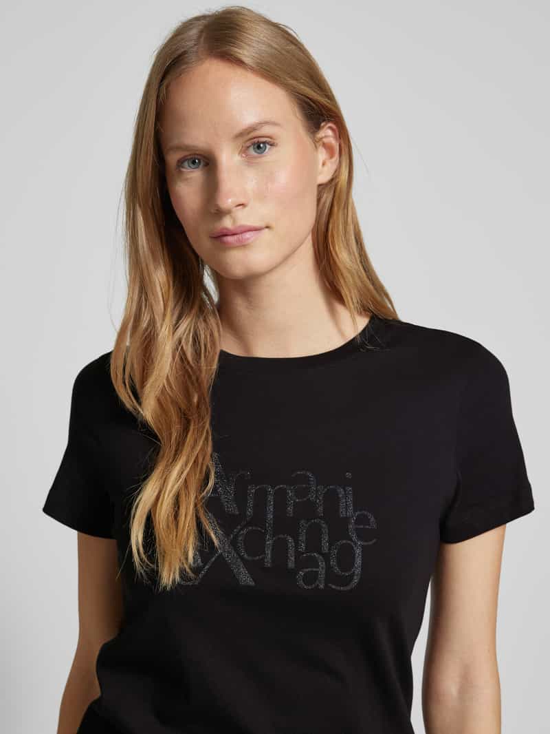 Armani Exchange T-shirt met labelprint