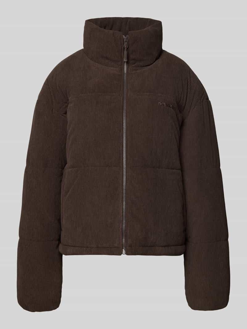 Review Regular fit gewatteerd jack in ribcordlook