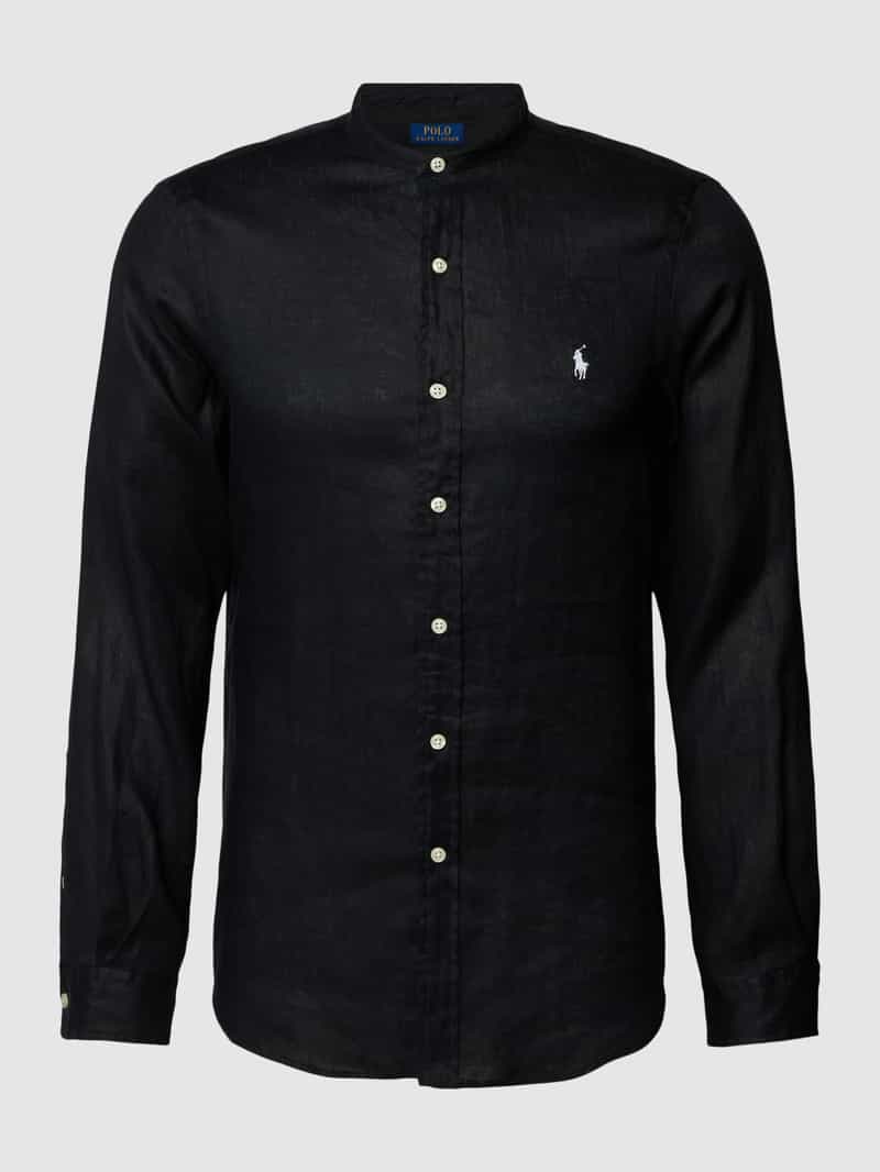 Polo Ralph Lauren Slim fit linnen overhemd met opstaande kraag