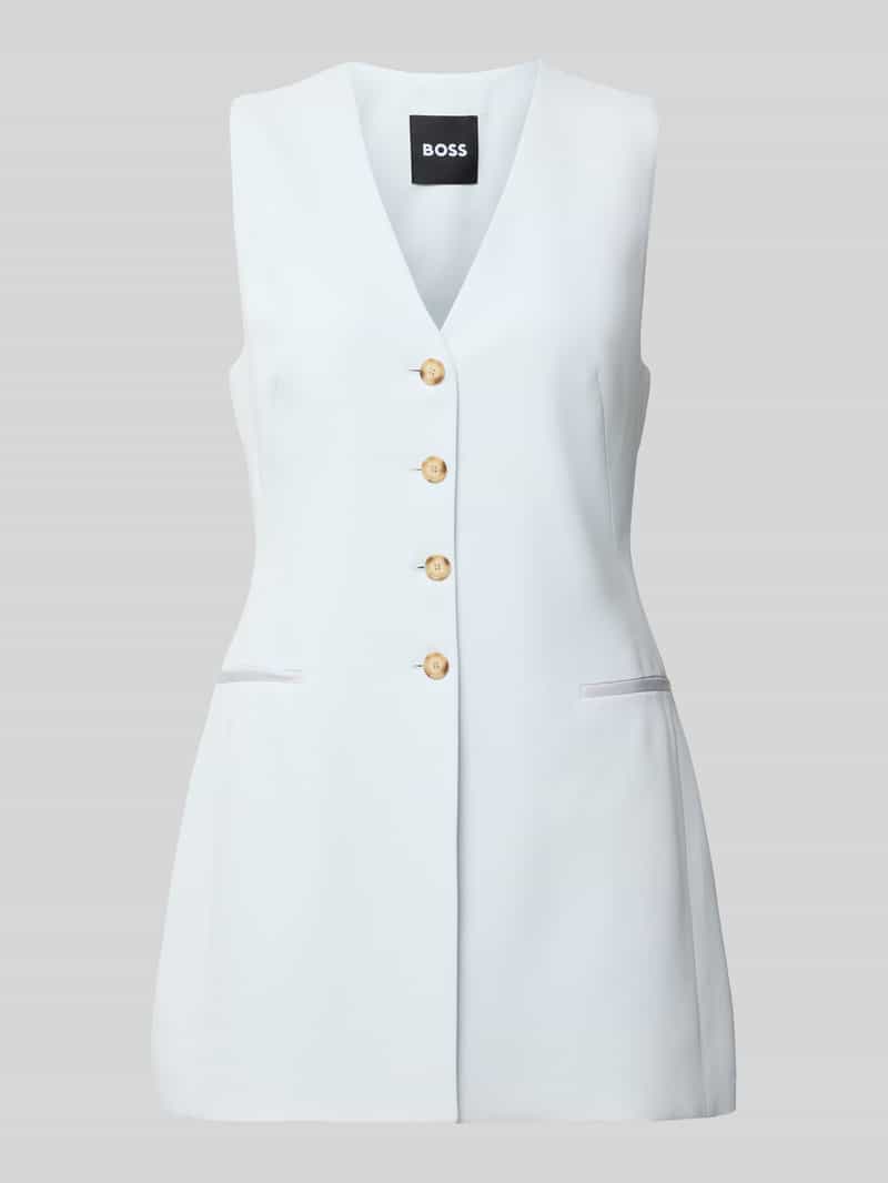 Slim fit lange blazer zonder mouwen model 'JULINIAL'