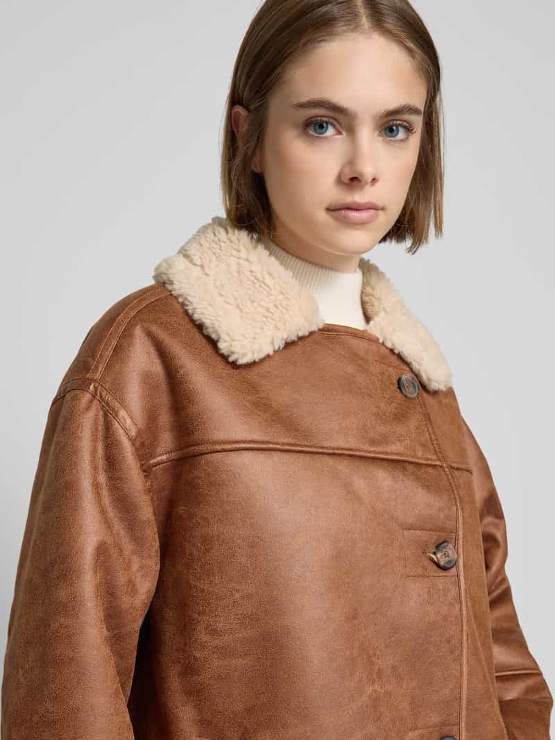 Pepe Jeans Lange jas met platte kraag model 'CARLA'