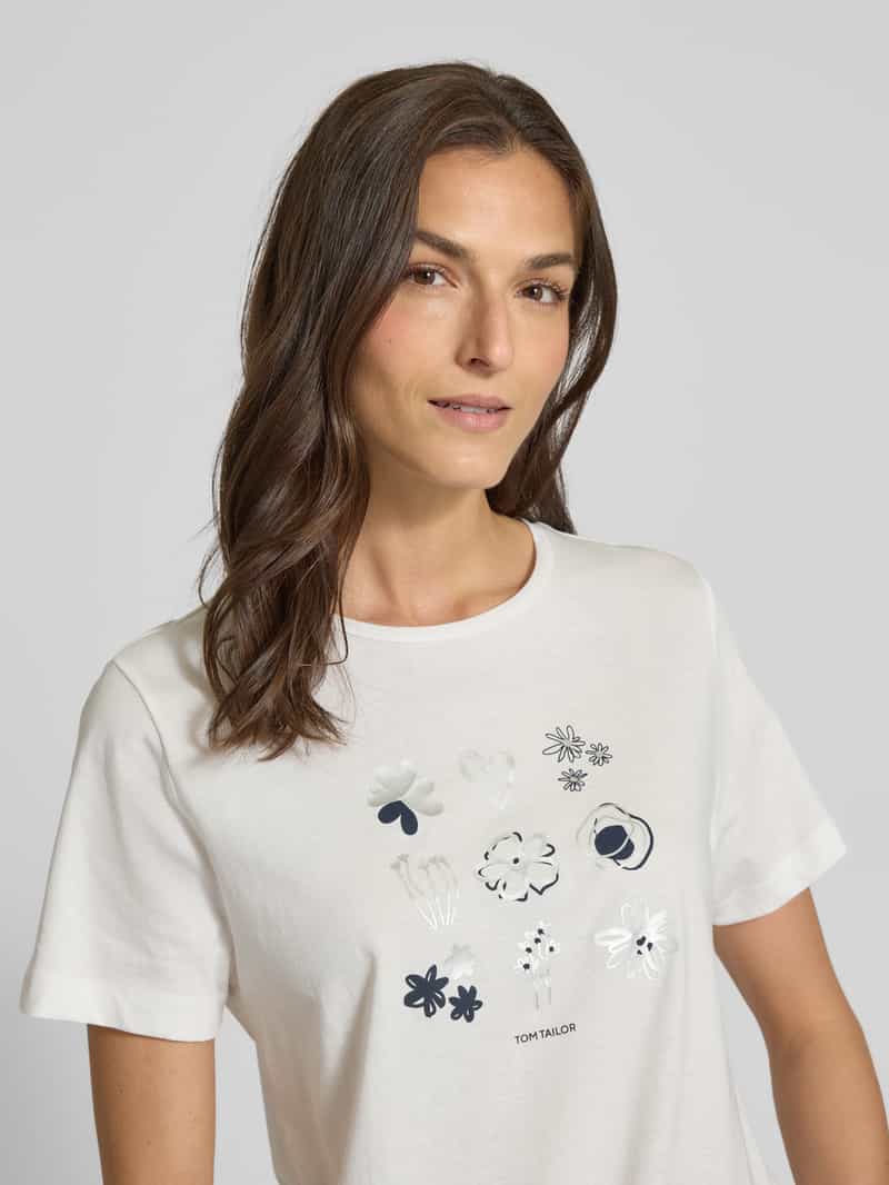 Tom Tailor Regular fit T-shirt van puur katoen