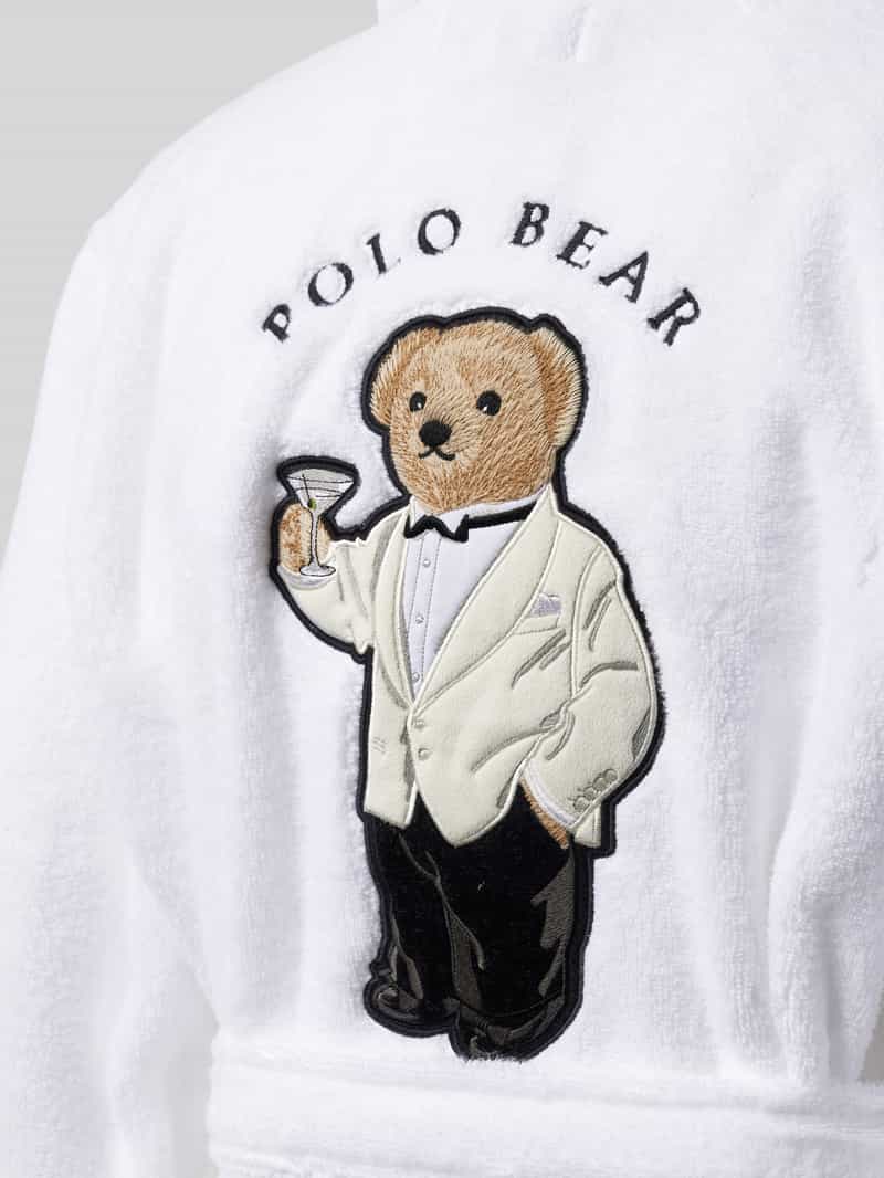 Polo Ralph Lauren Underwear Badjas met strikceintuur en steekzakken