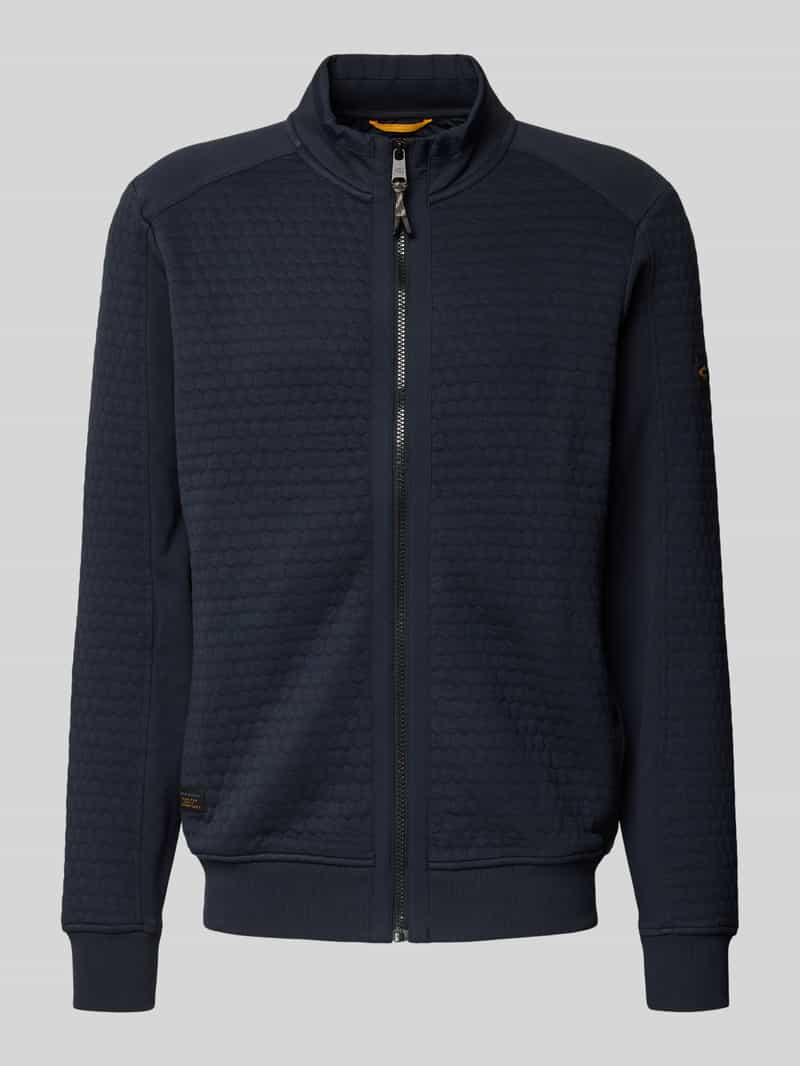 camel active Regular fit sweatjack met opstaande kraag model 'Bubble'