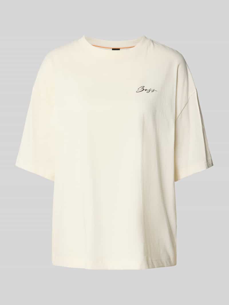 Boss Orange Oversized T-shirt met labelprint model 'Eboyfriend'