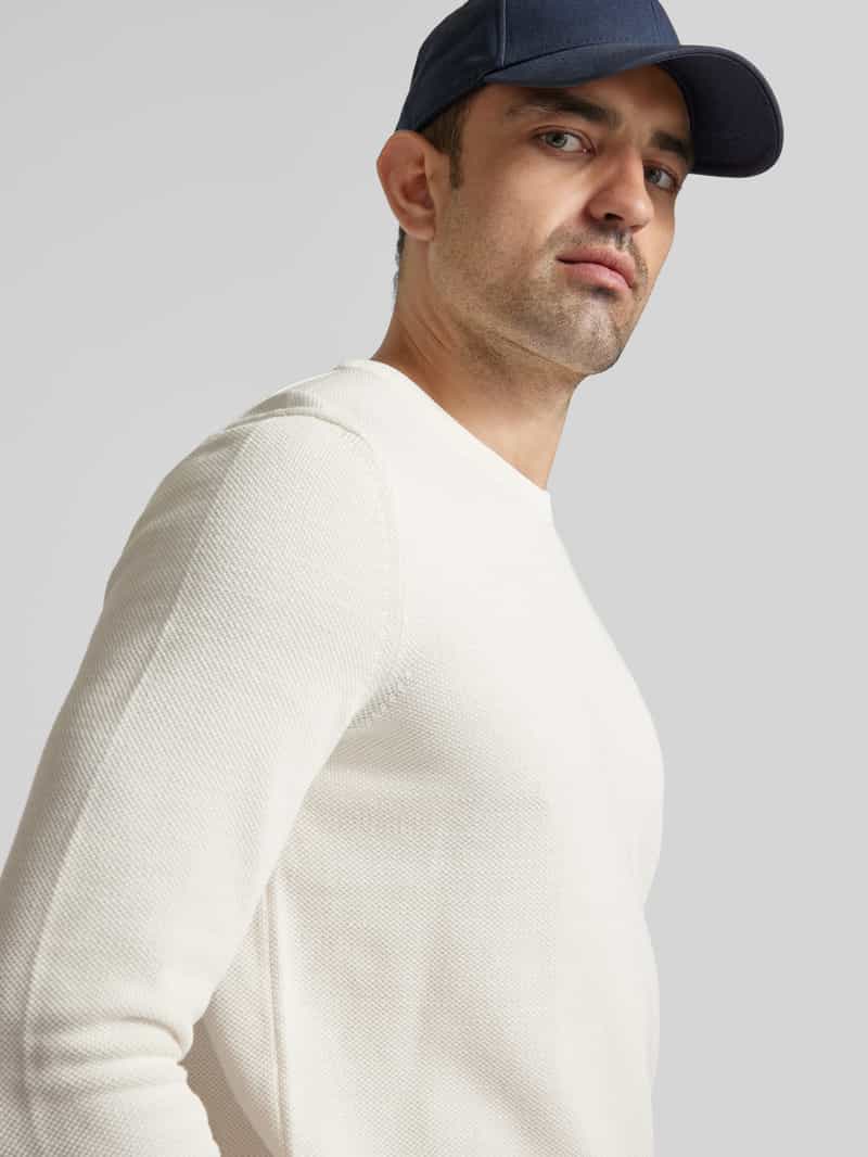 Marc O'Polo Gebreide pullover met labelstitching