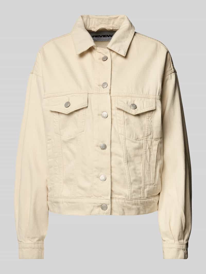 Jeansjack met strookzakken