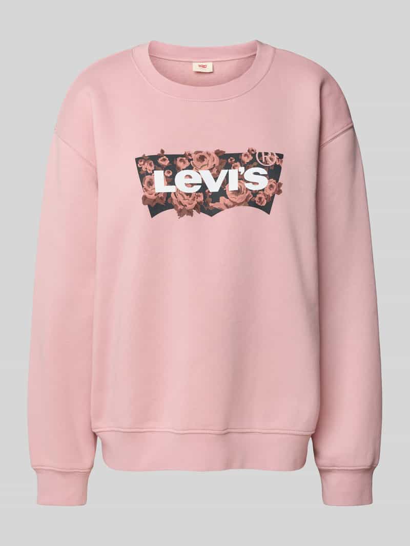 Levi's Sweatshirt met logoprint en ronde hals