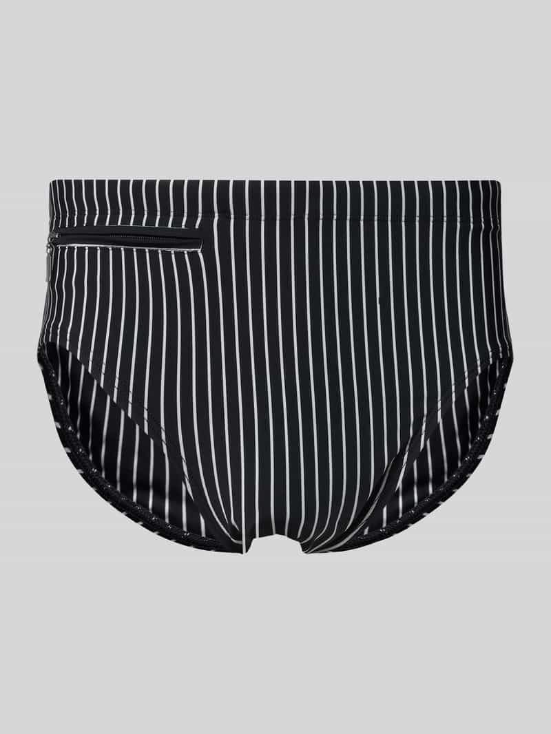 Zwembroek in all-over look met ritszak