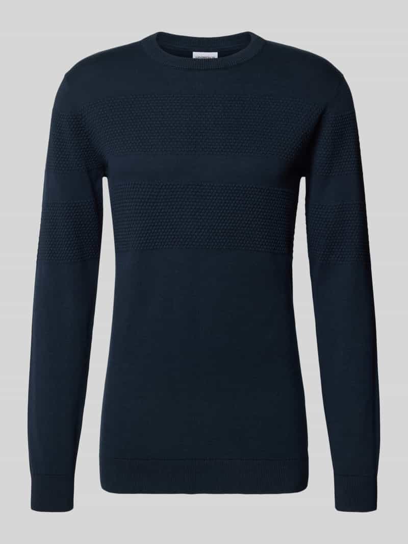 Gebreide pullover met ribboorden