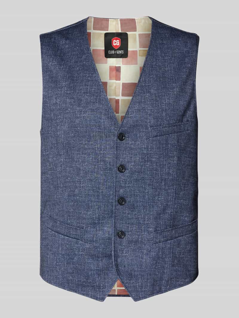 CG Club of Gents Slim fit gilet met viscose model 'Mosley'