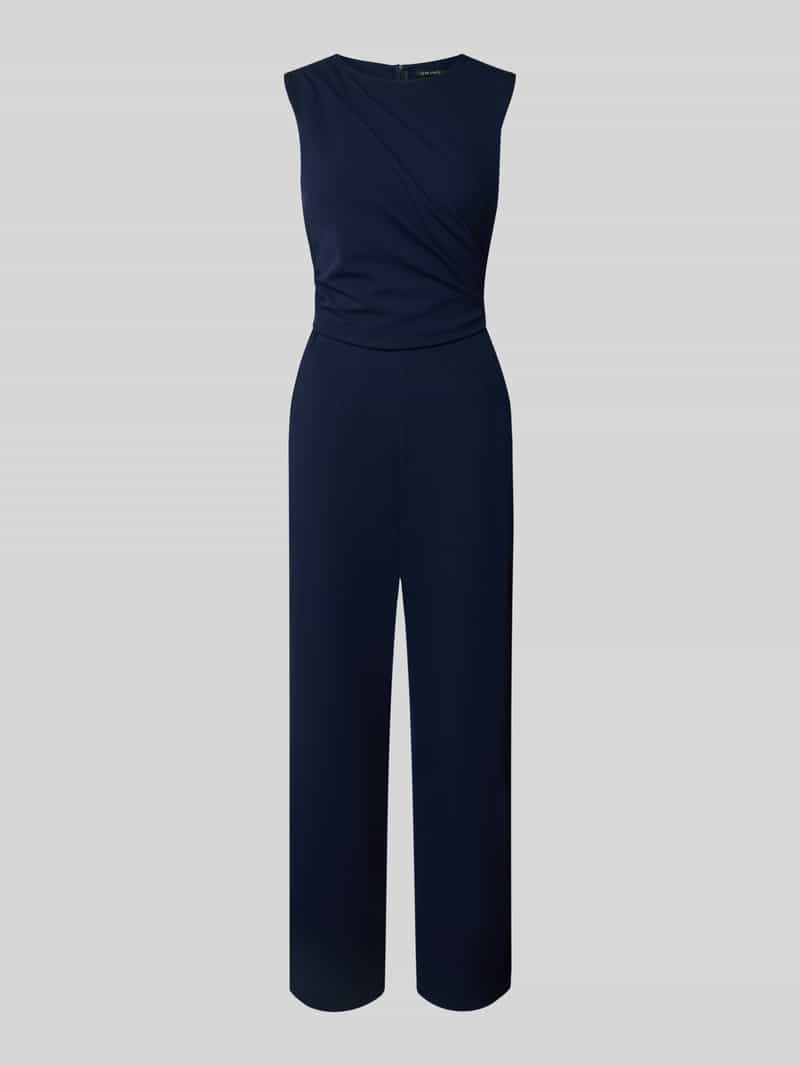 Swing Jumpsuit met ronde hals en plooien