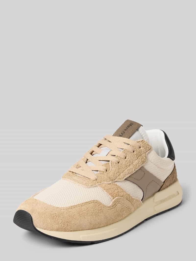 Low-top sneakers van leermix