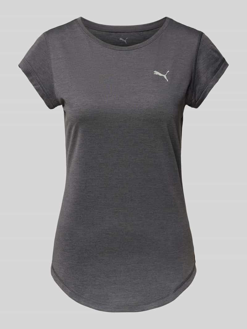 PUMA PERFORMANCE T-shirt met logoprint model 'Cloudspun Heather'