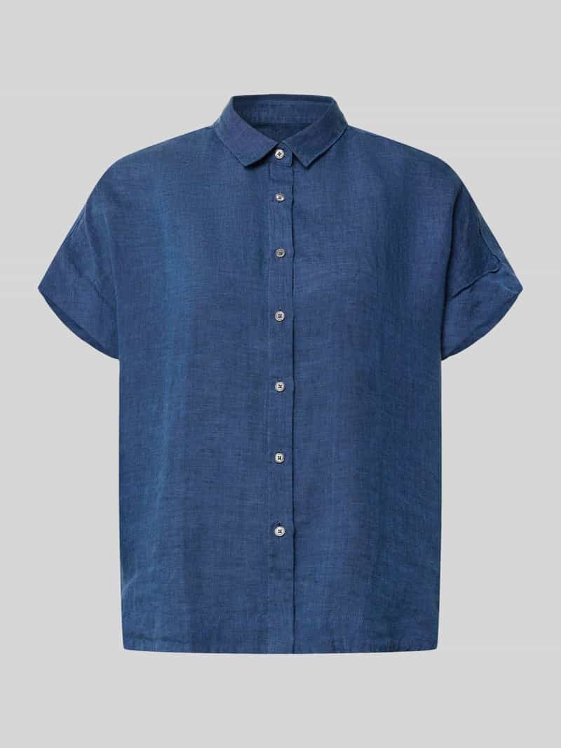 Linnen blouse met knoopsluiting model 'DOLLY'