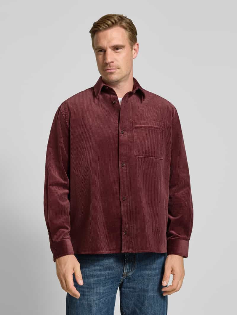 drykorn Regular fit cargo-overhemd van corduroy met kentkraag