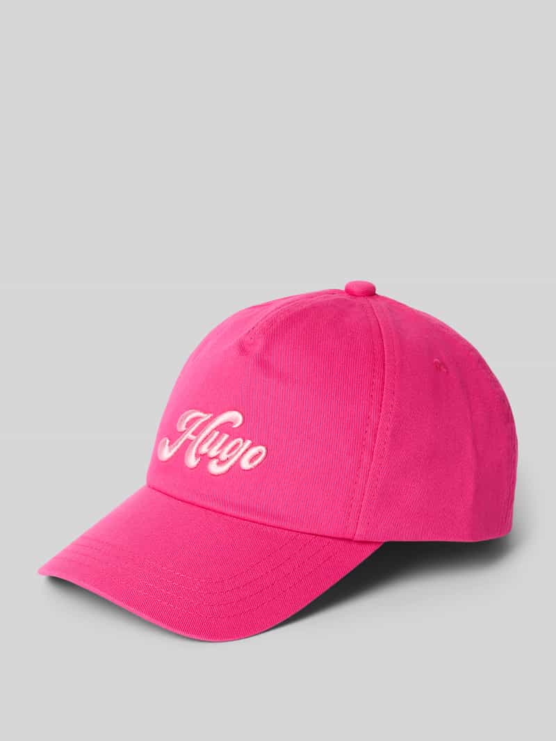 HUGO Baseballpet met logostitching model 'Cara'